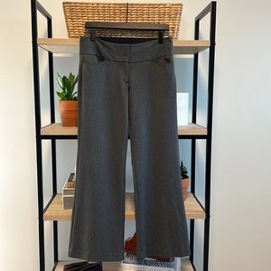 Express Editor Mid-Rise Charcoal Gray Dress Pant Trouser, 4 Short